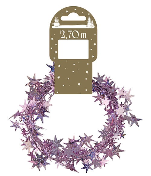 Girlande holographisch Kunststoff 270 cm rosa Girlande holographisch Kunststoff 270 cm rosa von Rodermund