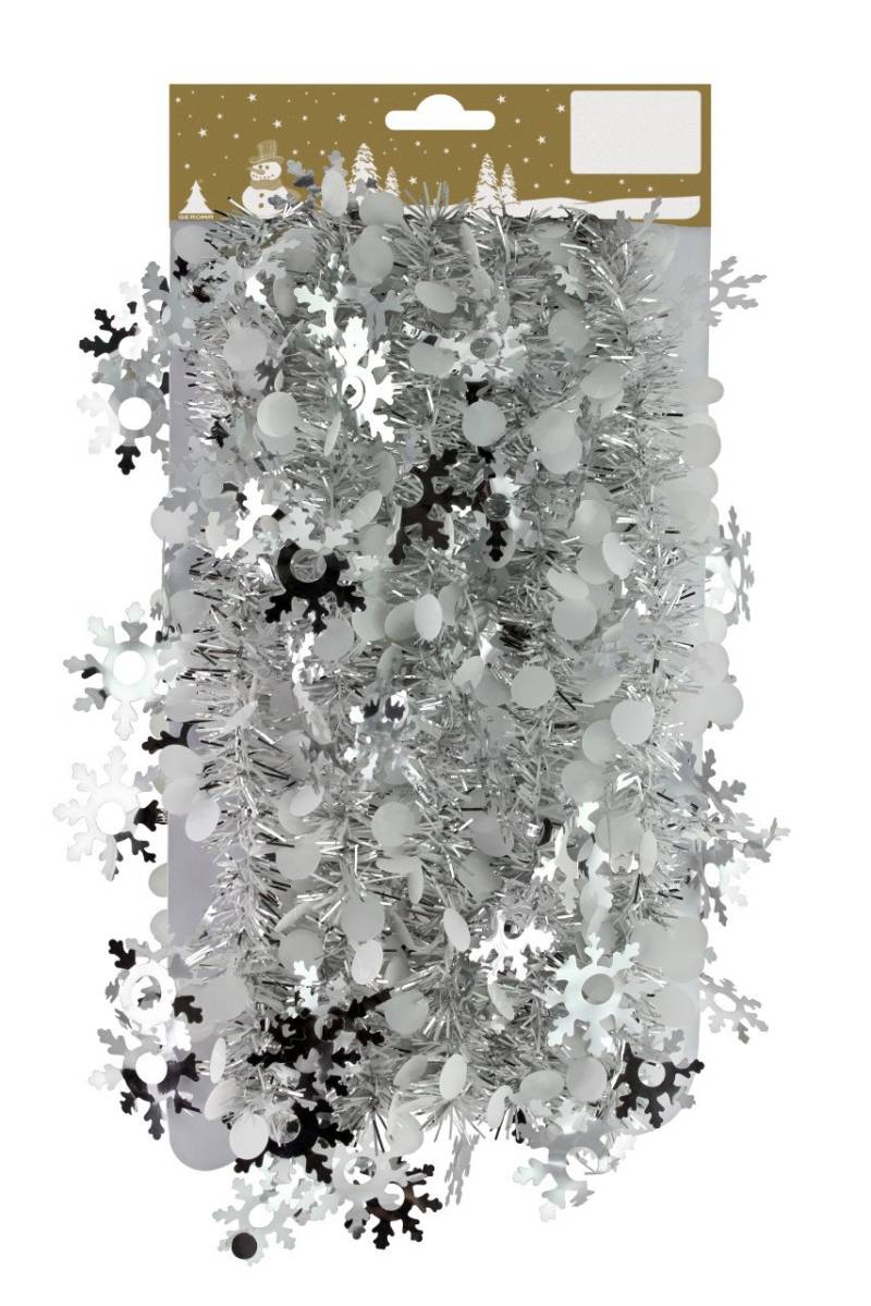 Girlande weiß silber mit Schneeflocke 270 cm von Rodermund