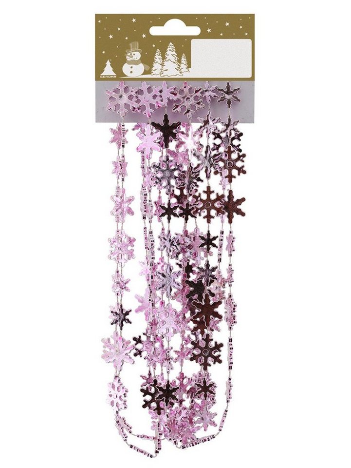 Rodermund Christbaumschmuck Schneeflockengirlande rosa 180 cm von Rodermund