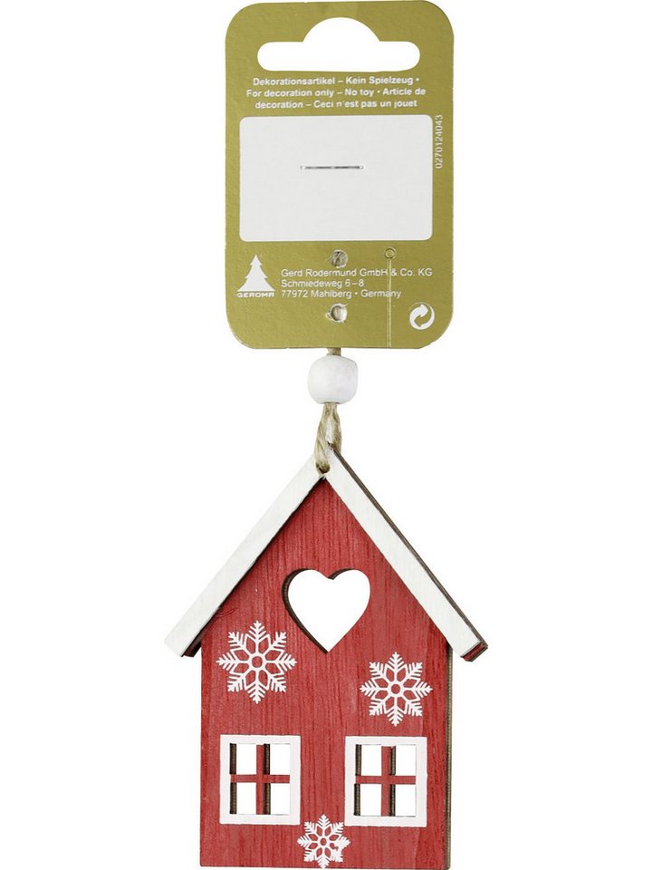 Rodermund Christbaumschmuck Weihnachtsanhänger Haus aus Holz 8 cm rot weiß 1 Rodermund Christbaumschmuck Weihnachtsanhänger Haus aus Holz 8 cm rot weiß 1 von Rodermund