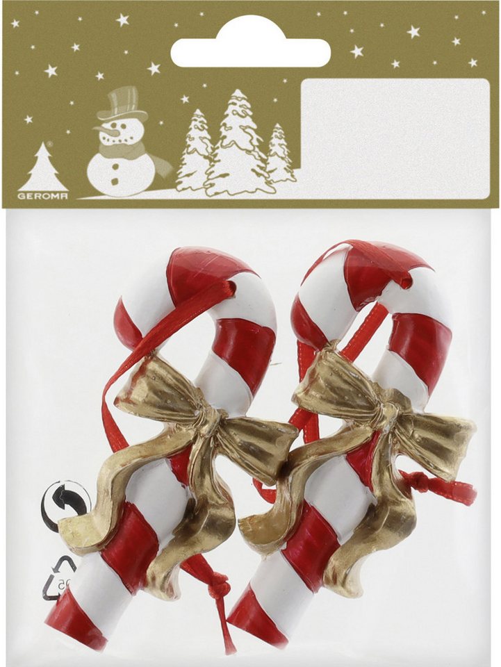 Rodermund Christbaumschmuck Weihnachtsanhänger Zuckerstangen 8 cm rot weiß von Rodermund