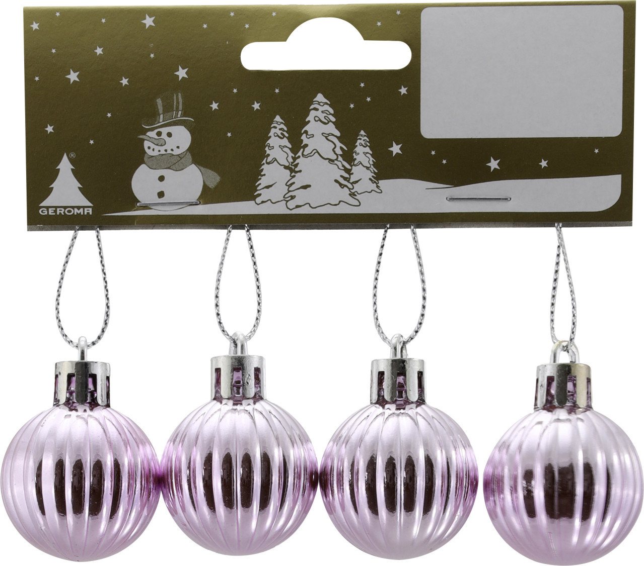 Rodermund Christbaumschmuck Weihnachtskugeln aus Kunststoff Ø 3 cm rosa von Rodermund