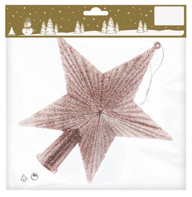 Rodermund Christbaumspitze Baumspitze Stern Kunststoff 19 x 18 cm rosa von Rodermund