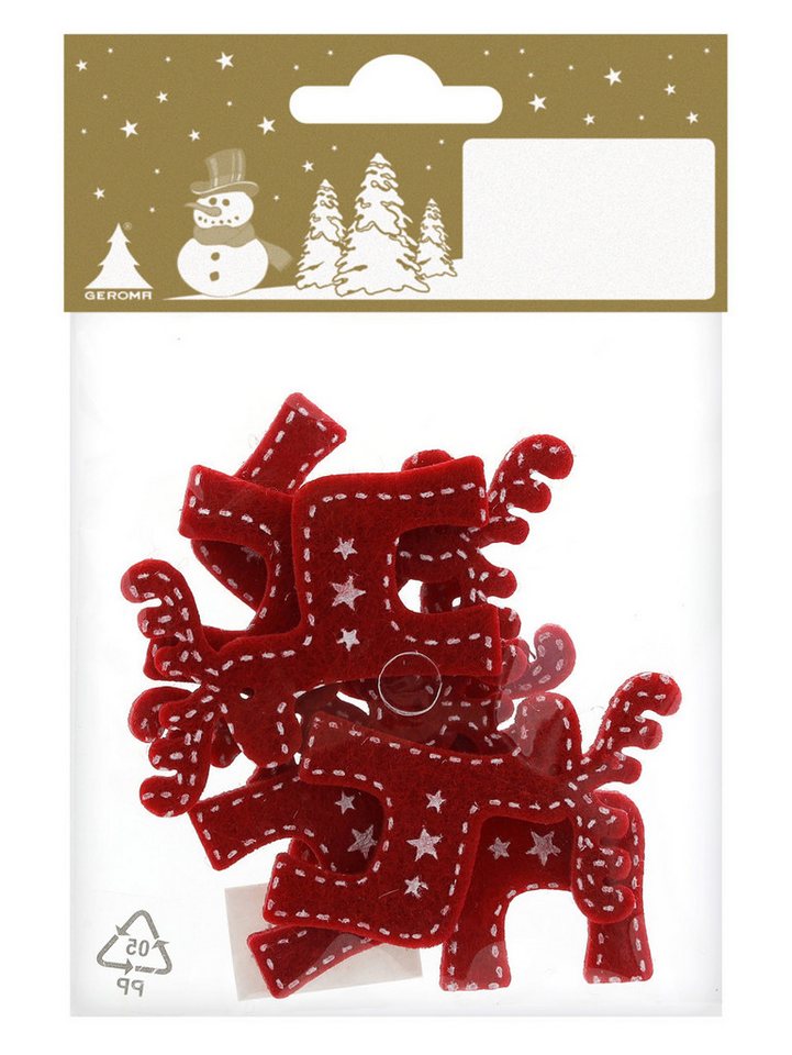 Rodermund Streudeko Streudeko Rentiere Filz 5 cm rot-weiß 6 Stück Rodermund Streudeko Streudeko Rentiere Filz 5 cm rot-weiß 6 Stück von Rodermund