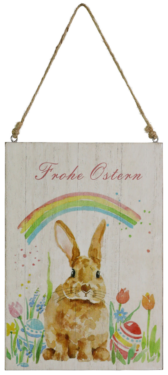 Türschild Frohe Ostern mit Hase 20 x 14 cm bunt Türschild Frohe Ostern mit Hase 20 x 14 cm bunt von Rodermund