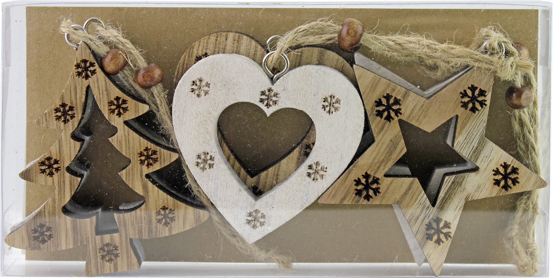 Weihnachtsanhänger Holzhänger 8 cm natur 6 Stück Weihnachtsanhänger Holzhänger 8 cm natur 6 Stück von Rodermund