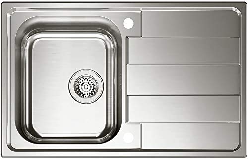 Spüle RIVA 1 mit Drehexcenterbedienung/Edelstahlspüle/CONTURA/Ausschnitt 770 x 480 mm von Rodi