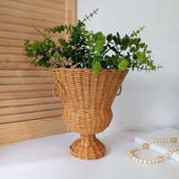 Handgemachte Urne Aus Korbgeflecht Boho-Vase Pflanztopf | 30 cm Handgemachte Urne Aus Korbgeflecht Boho-Vase Pflanztopf | 30 cm von RodinneKoloUA