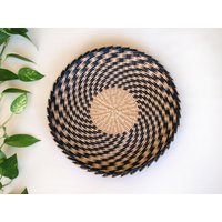 Korb Wanddekor Afrikanisch Inspiriert Für Boho Wicker Wohnkultur. Wanddeko, Runde Korbschale, Weidenschale, Wandteller von RodinneKoloUA