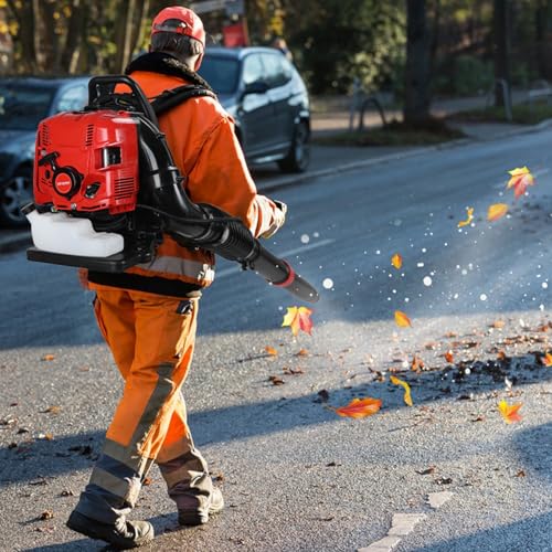 Rodiuiu 75,6cc Rucksack Blattgebäsegasanbetung 4-Takt, 5-PS-Motor-Kraft Rot von Rodiuiu