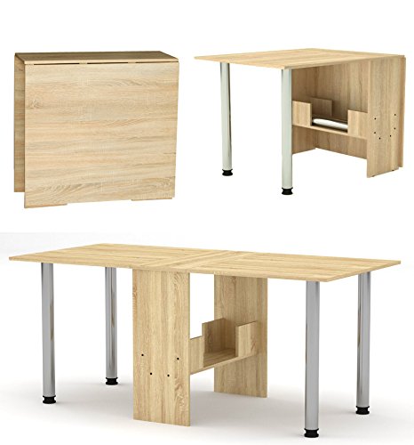 Rodnik Klappbarer Tisch- Esstisch 174 x 80 x75 cm - Klapptisch - Funktionstisch - Bürotisch - Holzoptik-Sonoma Eiche-mit Metallbeinen Rodnik Klappbarer Tisch- Esstisch 174 x 80 x75 cm - Klapptisch - Funktionstisch - Bürotisch - Holzoptik-Sonoma Eiche-mit Metallbeinen von Rodnik