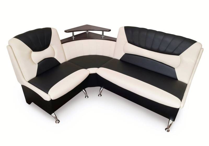 Rodnik Eckbank Arabika (aus Kunstleder oder Möbelstoff, in 2 Größen, beidseitige Montage möglich), Sitz und Rücken gepolstert, mit Stauraum und Ablage von Rodnik