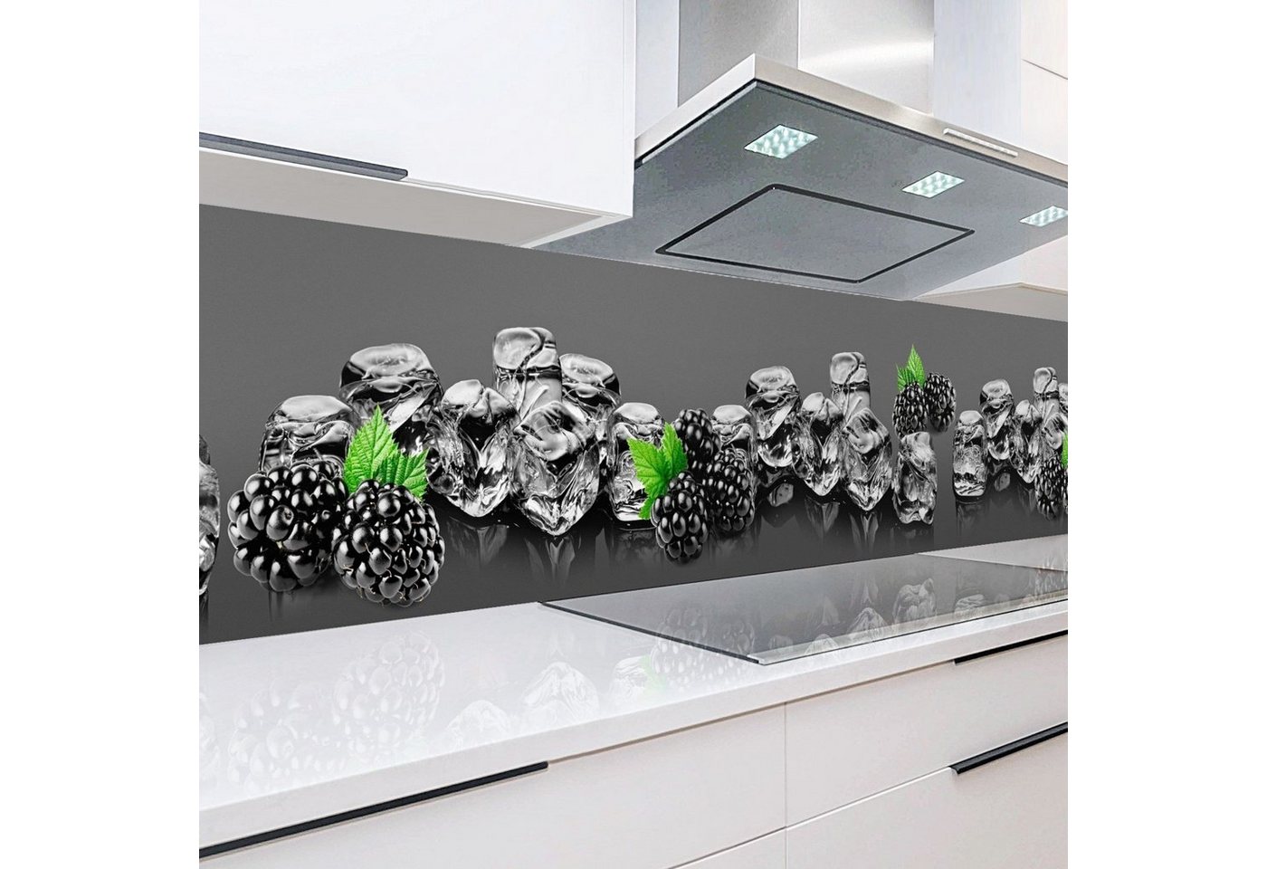 Rodnik Küchenrückwand Brombeeren, ABS-Kunststoff Platte Monolith in DELUXE Qualität mit Direktdruck von Rodnik