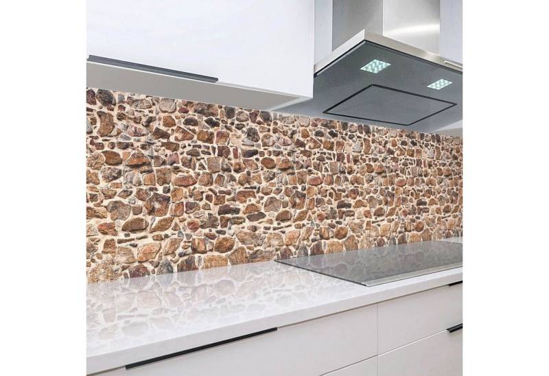 Rodnik Küchenrückwand Festungsmauer, ABS-Kunststoff Platte Monolith in DELUXE Qualität mit Direktdruck von Rodnik