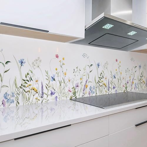 Rodnik Küchenrückwand robuste ABS-Kunststoff Platte Monolith in Deluxe Qualität, Direktdruck. MOTIVAUSWAHL (Sommerblumen, 60x200 cm) von Rodnik