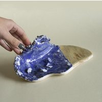 Galicien Strand Keramik Handarbeit Teller von Rodriguezcuna