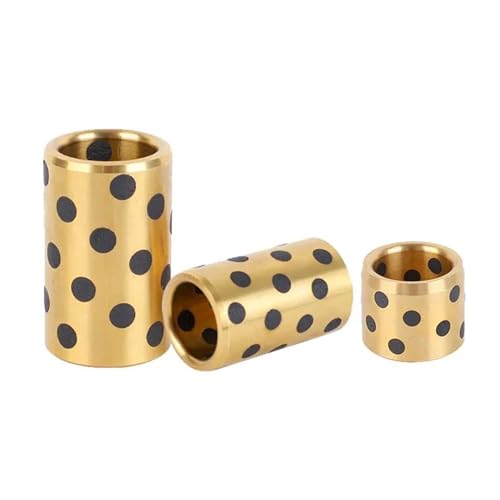 Selbstschmierende Lagerbuchse aus Graphit-Messing, Linearlager-Unterlegscheibe, Innendurchmesser 4–16 mm,6x12x25mm von Rodsah