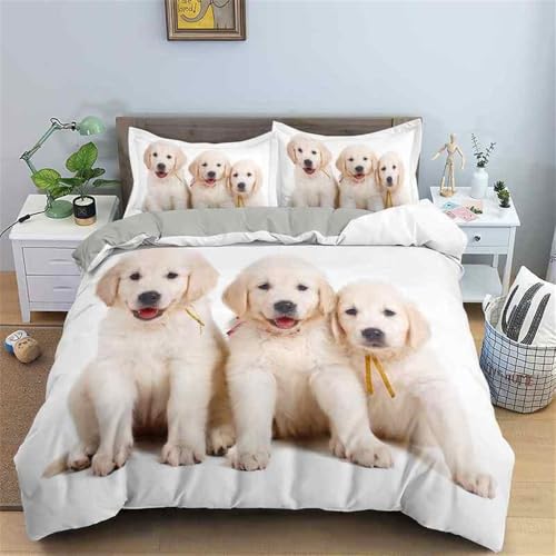 Rodths Bettwäsche 155x220 Hund Bettbezug 155 x 220 2er Set, Weiche Microfaser Deckenbezug mit ReißVerschluss, 1 Kissenbezug 80x80 cm, Bügelfreie Weich Bettdeckenbezug Rodths Bettwäsche 155x220 Hund Bettbezug 155 x 220 2er Set, Weiche Microfaser Deckenbezug mit ReißVerschluss, 1 Kissenbezug 80x80 cm, Bügelfreie Weich Bettdeckenbezug von Rodths