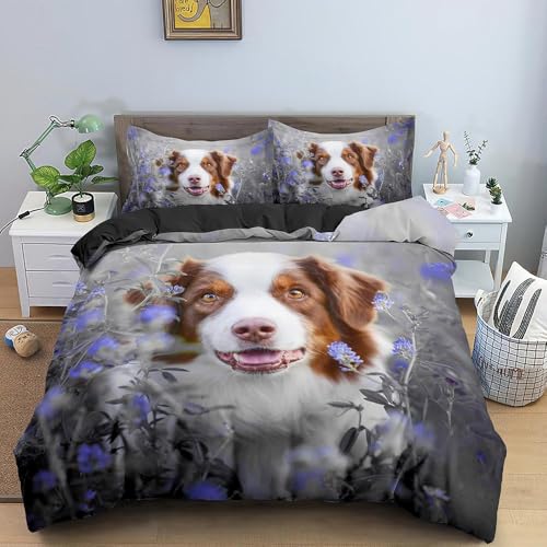 Rodths Bettwäsche 155x220 Hund Bettbezug 155 x 220 2er Set, Weiche Microfaser Deckenbezug mit ReißVerschluss, 1 Kissenbezug 80x80 cm, Bügelfreie Weich Bettdeckenbezug Rodths Bettwäsche 155x220 Hund Bettbezug 155 x 220 2er Set, Weiche Microfaser Deckenbezug mit ReißVerschluss, 1 Kissenbezug 80x80 cm, Bügelfreie Weich Bettdeckenbezug von Rodths