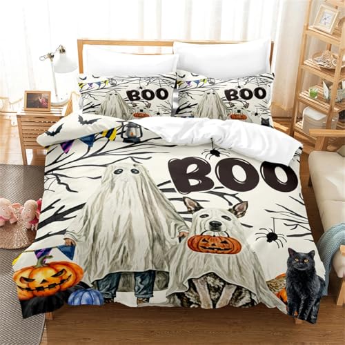 Rodths Buuh Bettwäsche 135x200, Bettbezug 135 x 200 2er Set, Weiche Microfaser Deckenbezug mit ReißVerschluss, 1 Kissenbezug 80x80 cm, Bügelfreie Weich Bettdeckenbezug von Rodths