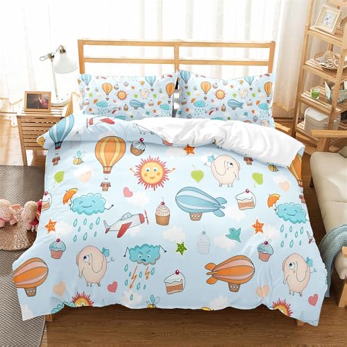 Rodths Karikatur Bettwäsche 135x200, Bettbezug 135 x 200 2er Set, Weiche Microfaser Deckenbezug mit ReißVerschluss, 1 Kissenbezug 80x80 cm, Bügelfreie Weich Bettdeckenbezug Rodths Karikatur Bettwäsche 135x200, Bettbezug 135 x 200 2er Set, Weiche Microfaser Deckenbezug mit ReißVerschluss, 1 Kissenbezug 80x80 cm, Bügelfreie Weich Bettdeckenbezug von Rodths