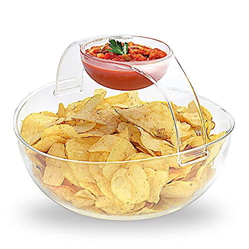 Roe & Moe Chip and Dip Acryl-Schüssel-Set (3 l Hauptschüssel, 200 ml Dip-Schüssel) von Roe & Moe