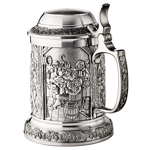 Röders Zinn Bierkrug Wirtshausszenen von Röders