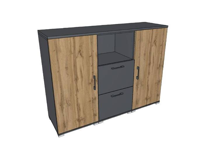 Röhr Bush cadre.plus Jugendzimmer Sideboard mit 2 Türen 2 Mittelseite 2 Schubkästen und 4 Böden in Anthrazit Absetzung in Votan Eiche Nachbildung Röhr Bush cadre.plus Jugendzimmer Sideboard mit 2 Türen 2 Mittelseite 2 Schubkästen und 4 Böden in Anthrazit Absetzung in Votan Eiche Nachbildung von Röhr-Bush