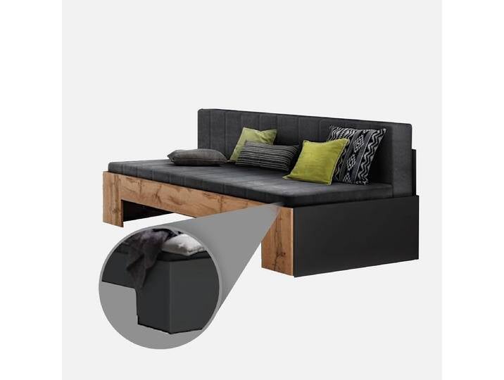 Röhr Bush cadre.plus originelles Bettsofa ausziehbar zum Doppelbett 180 x 200 cm in Anthrazit Optional Front in Votan Eiche Nachbildung Röhr Bush cadre.plus originelles Bettsofa ausziehbar zum Doppelbett 180 x 200 cm in Anthrazit Optional Front in Votan Eiche Nachbildung von Röhr-Bush