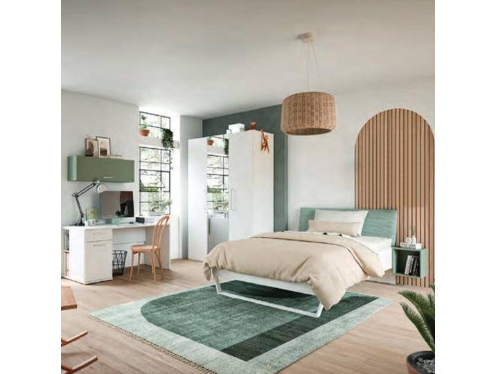 Röhr Bush cocoon Jugenzimmer-Set weiß mit Absetzung Grün bestehend aus Liegenbett Liegefläche wählbar Kleiderschrank 3-türig weitere Beimöbel wählbar Röhr Bush cocoon Jugenzimmer-Set weiß mit Absetzung Grün bestehend aus Liegenbett Liegefläche wählbar Kleiderschrank 3-türig weitere Beimöbel wählbar von Röhr-Bush