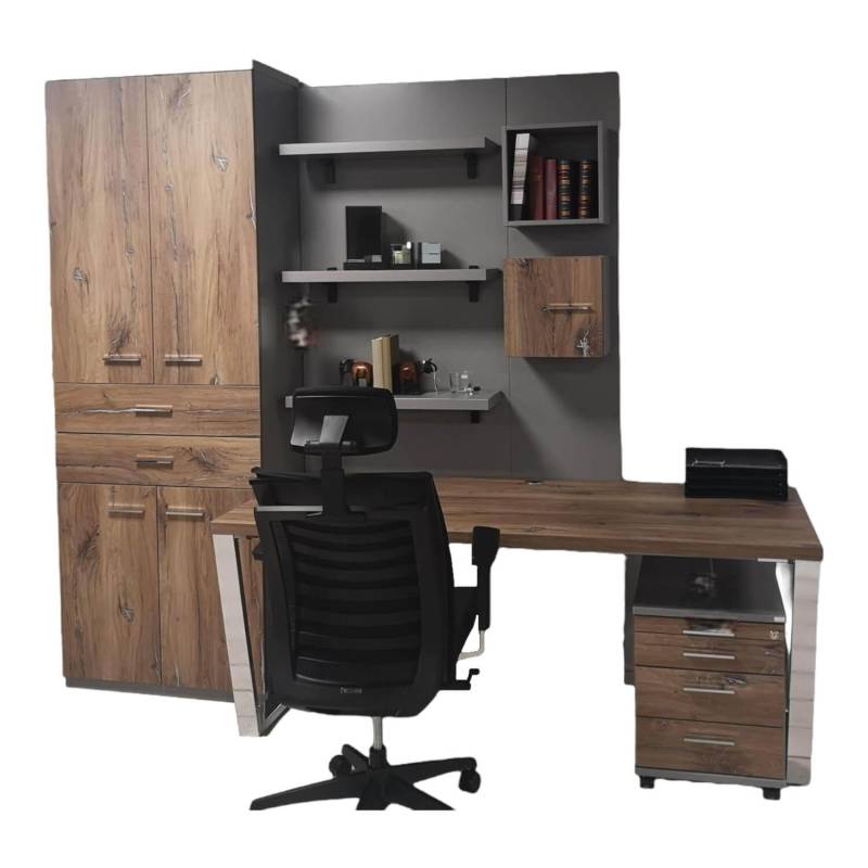 Büro System LS990 bestehend aus 1x Wand Schrank mit 4 Türen 1x Panellrückwand 1x... von Röhr