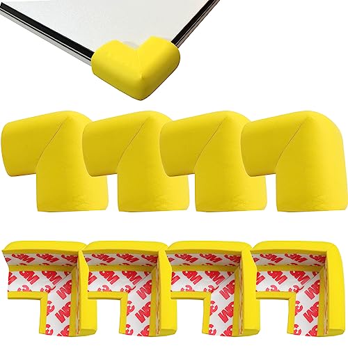 Roellgs 8er Set Sicherheit Eckenschutz Kind Baby Tischkantenschutz Eckenschutz Kantenschutz Kantenschutz Kantenschutz Stoßfänger (Gelb) von Roellgs
