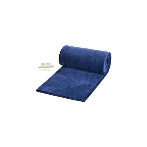 Römer Wellness Fleecedecke Basic Navy inklusive Beutel für den Transport – 120 x 150 cm, 180 g/m², flauschig, weich, warm, antistatisch, ganzjährig von Römer Wellness