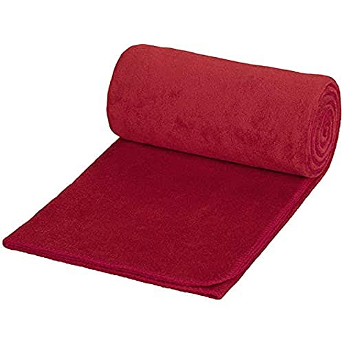Römer Wellness Fleecedecke Basic Rot inklusive Beutel für den Transport – 120 x 150 cm, 180 g/m², flauschig, weich, warm, antistatisch, ganzjährig von Römer Wellness