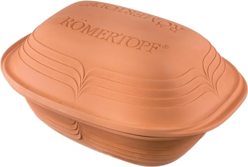 Römertopf Bräter Modern Look Keramik Dampfgarer 4 Liter, Braun von Römertopf