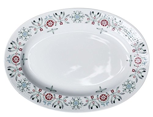 Rörstrand Swedish Grace Servierplatte mit Relief und Winterdecor mit einem Länge von 32cm, 1016583 von Iittala