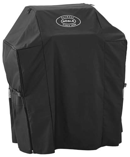 RÖSLE Abdeckhaube BBQ-Station VIDERO G2/G2-S, Hochwertige Schützhülle aus 100% Polyester mit PU-Beschichtung, praktischer Reißverschluss, wetterfeste Abdeckung von RÖSLE