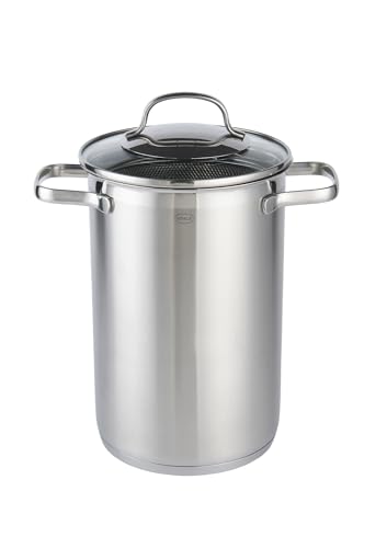 RÖSLE ELEGANCE Spargel und Pastatopf, Hochwertiger Topf zur Zubereitung von Nudeln oder Gemüse, 4,5 Liter, Edelstahl 18/10, Siebeinsatz, Spülmaschinengeeignet, 30.5 x 17.3 x 24.7 cm, Silberfarben RÖSLE ELEGANCE Spargel und Pastatopf, Hochwertiger Topf zur Zubereitung von Nudeln oder Gemüse, 4,5 Liter, Edelstahl 18/10, Siebeinsatz, Spülmaschinengeeignet, 30.5 x 17.3 x 24.7 cm, Silberfarben von RÖSLE