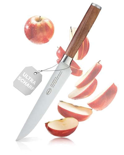 RÖSLE Fleischmesser Masterclass, Hochwertiges Küchenmesser zum Schneiden aller Arten von Fleisch, Tranchieren von Braten, Made in Solingen, Klingenspezialstahl, Nussbaumholz von RÖSLE