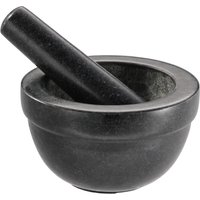 RÖSLE Mörser, (2 tlg.), Granitmörser für Kräuter, Gewürze oder Pesto, Anti-Rutsch-Boden von Rösle