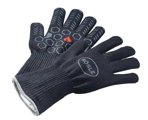 RÖSLE Premium-Grillhandschuhe, Hochwertige Handschuhe zum Schutz vor Verbrennungen, atmungsaktiv und temperaturbeständig bis 350°C, Meta-Aramid, Baumwoll-Innenfutter RÖSLE Premium-Grillhandschuhe, Hochwertige Handschuhe zum Schutz vor Verbrennungen, atmungsaktiv und temperaturbeständig bis 350°C, Meta-Aramid, Baumwoll-Innenfutter von RÖSLE