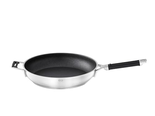 RÖSLE SILENCE PRO Bratpfanne, Pfanne mit kratzfester Premium-Antihaftversiegelung ProResist, Silikongriff, 32 cm, Edelstahl 18/10, induktionsgeeignet, spülmaschinengeeignet, Silberfarben/Schwarz RÖSLE SILENCE PRO Bratpfanne, Pfanne mit kratzfester Premium-Antihaftversiegelung ProResist, Silikongriff, 32 cm, Edelstahl 18/10, induktionsgeeignet, spülmaschinengeeignet, Silberfarben/Schwarz von RÖSLE