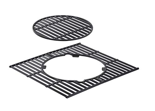 RÖSLE VARIO+ Grillrost, Hochwertiger Grillrost aus emailliertem Gusseisen für VARIO-Einsätze, passend zu RÖSLE VIDERO G2/G4/G6 ab Modelljahr 2021, Schwarz von RÖSLE