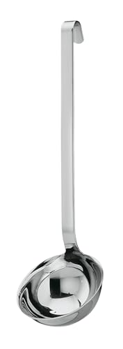 RÖSLE Haken Schöpflöffel, Hochwertige Schöpfkelle mit Hakengriff, Edelstahl 18/10, 7 cm, Silber von Rösle