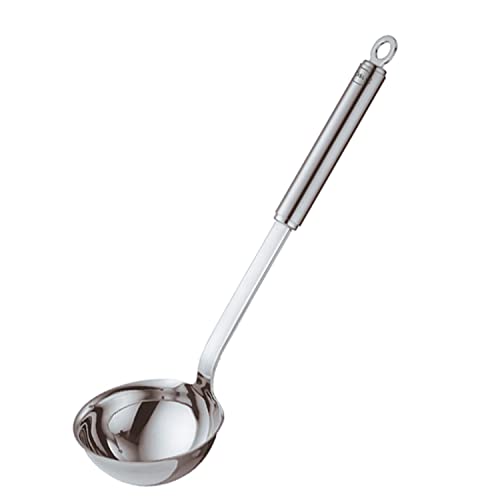 RÖSLE Schöpflöffel, Hochwertige Schöpfkelle mit Rundgriff, 9 cm, Edelstahl 18/10, spülmaschinengeeignet, Silbern von RÖSLE