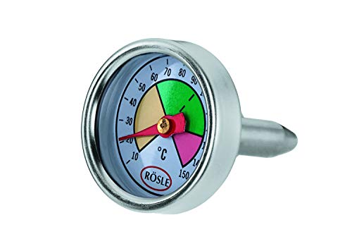 RÖSLE SILENCE Deckelthermometer, Hochwertiges Thermometer für Töpfe aus der RÖSLE SILENCE-Serie, Temperaturbereich bis +120°C, 10.5 x 5.1 x 3.1 cm von RÖSLE