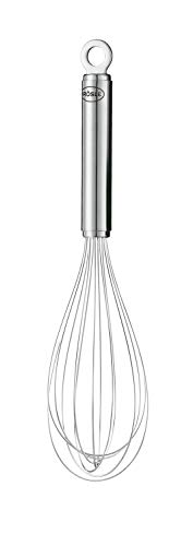 RÖSLE Schneebesen, hochwertiger Rührbesen mit schmalem Griff, Edelstahl 18/10, Spülmaschinengeeignet, Länge 17 cm, Silber RÖSLE Schneebesen, hochwertiger Rührbesen mit schmalem Griff, Edelstahl 18/10, Spülmaschinengeeignet, Länge 17 cm, Silber von RÖSLE