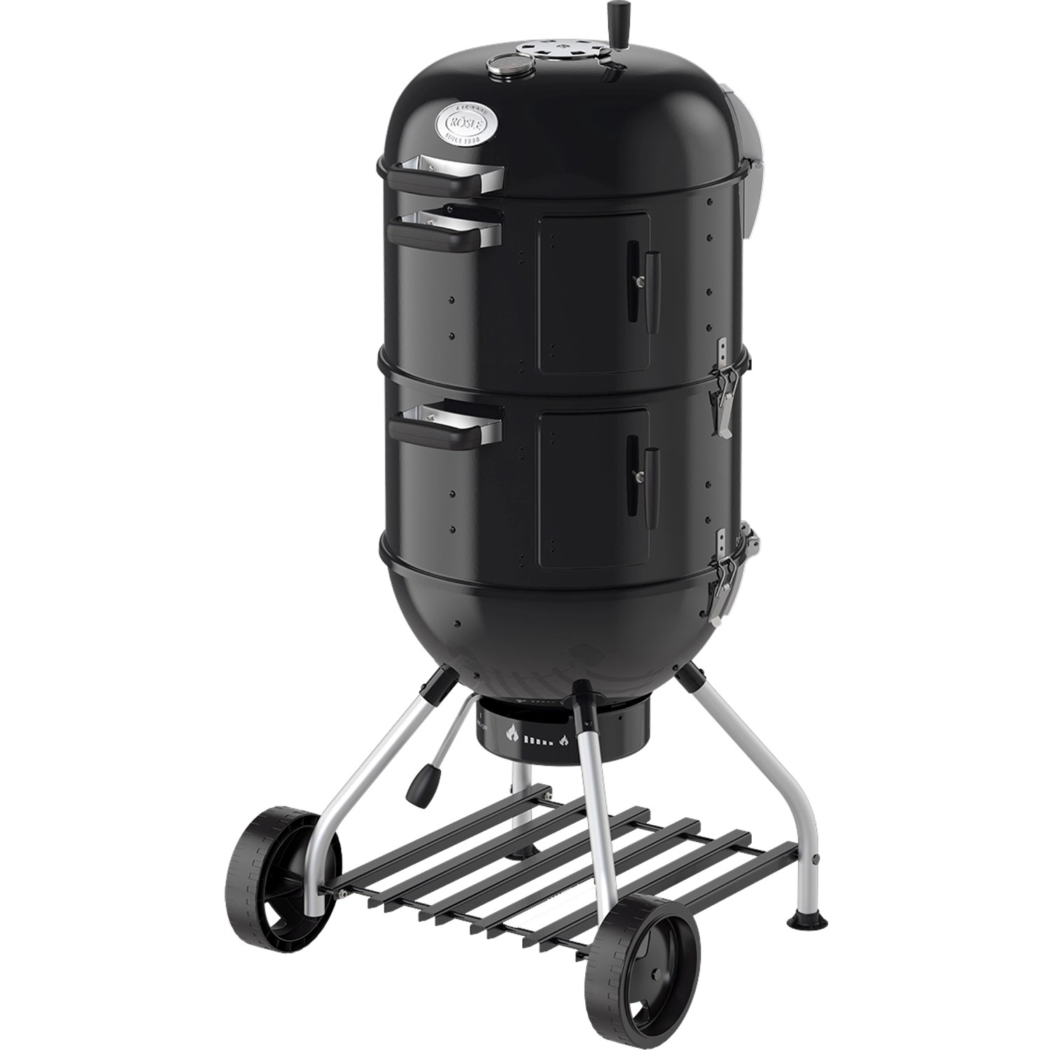 Rösle Holzkohlegrill Smoker No.1 F50-S Schwarz 2 x Ø 50 cm von Rösle