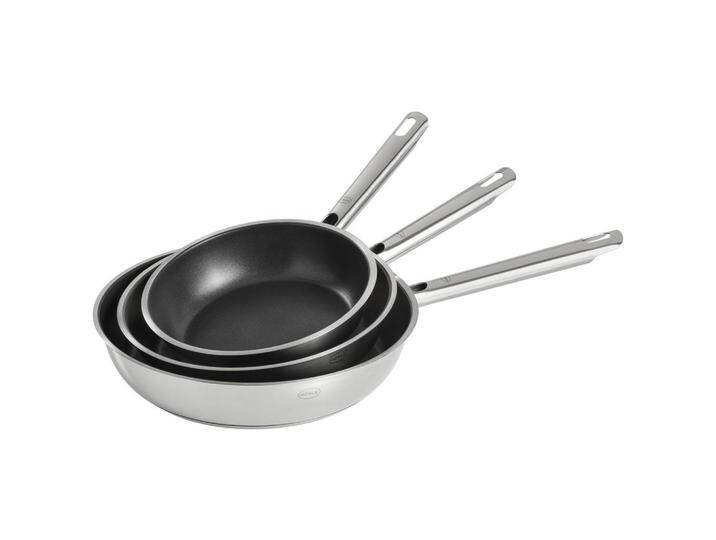 Rösle PFANNENSET ELEGANCE, Schwarz, Edelstahl, Metall, backofengeeignet, antihaftbeschichtet, geschmacksneutral, Kochen, Pfannen, Pfannensets von Rösle
