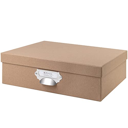Rössler Papier 1343452620 - S.O.H.O. Aufbewahrungskartonage mit Griff und beschriftbarem Einsteckschild, Kraft, 337 x 105 x 255 mm, 1 Stück Rössler Papier 1343452620 - S.O.H.O. Aufbewahrungskartonage mit Griff und beschriftbarem Einsteckschild, Kraft, 337 x 105 x 255 mm, 1 Stück von Rössler Papier
